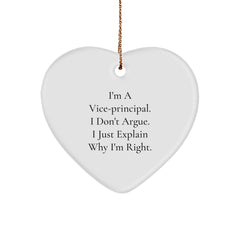 Funny Vice-principal Heart Ornament Gifts from Friends for Christmas Unique Decorations - I'm A Vice-principal Gifts for Vice-principal Men - Image 1