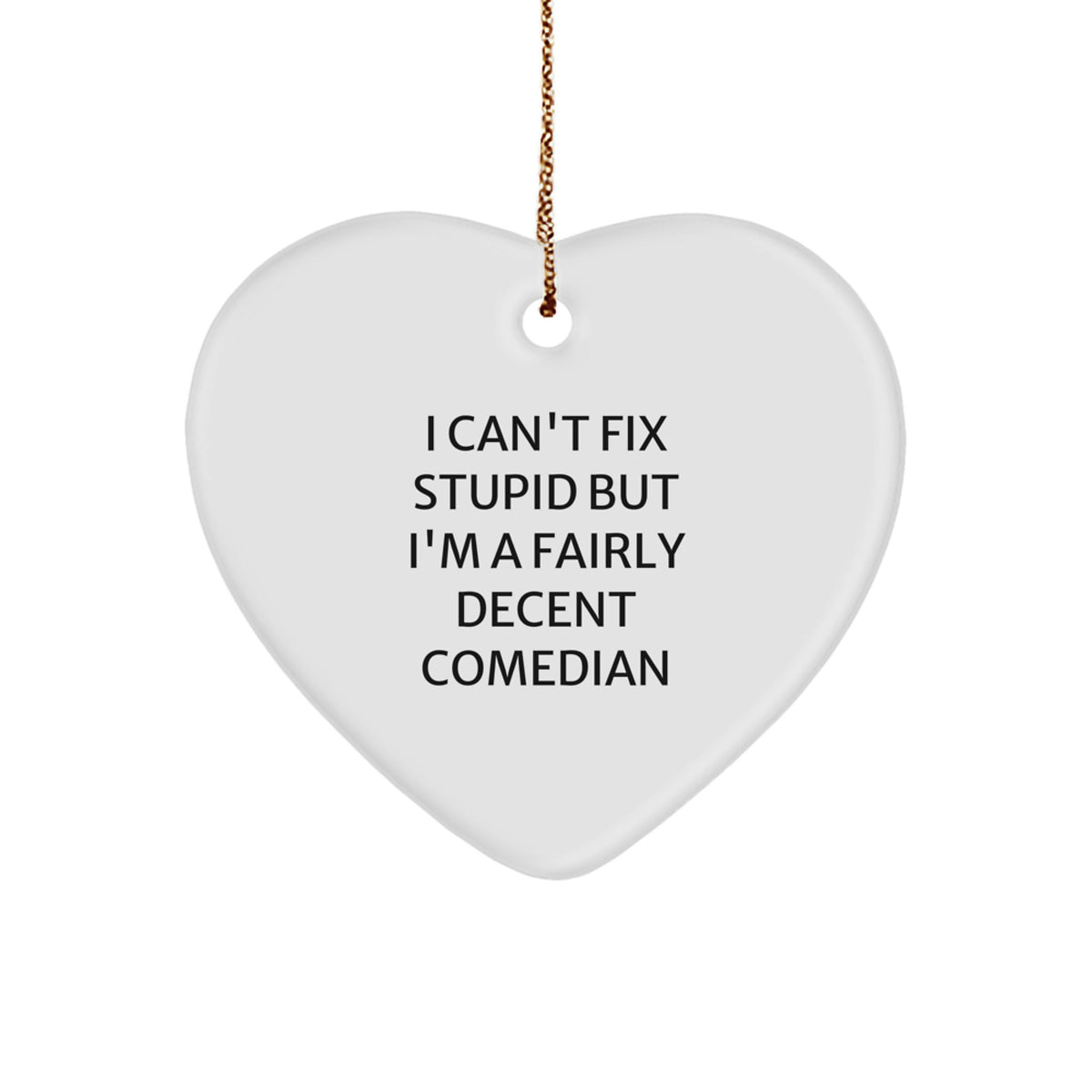 Funny Comedian Heart Ornament Gifts from Friends, Funny Comedian Christmas Unique Gifts for Men, Heart Shaped Ornament - Image 1