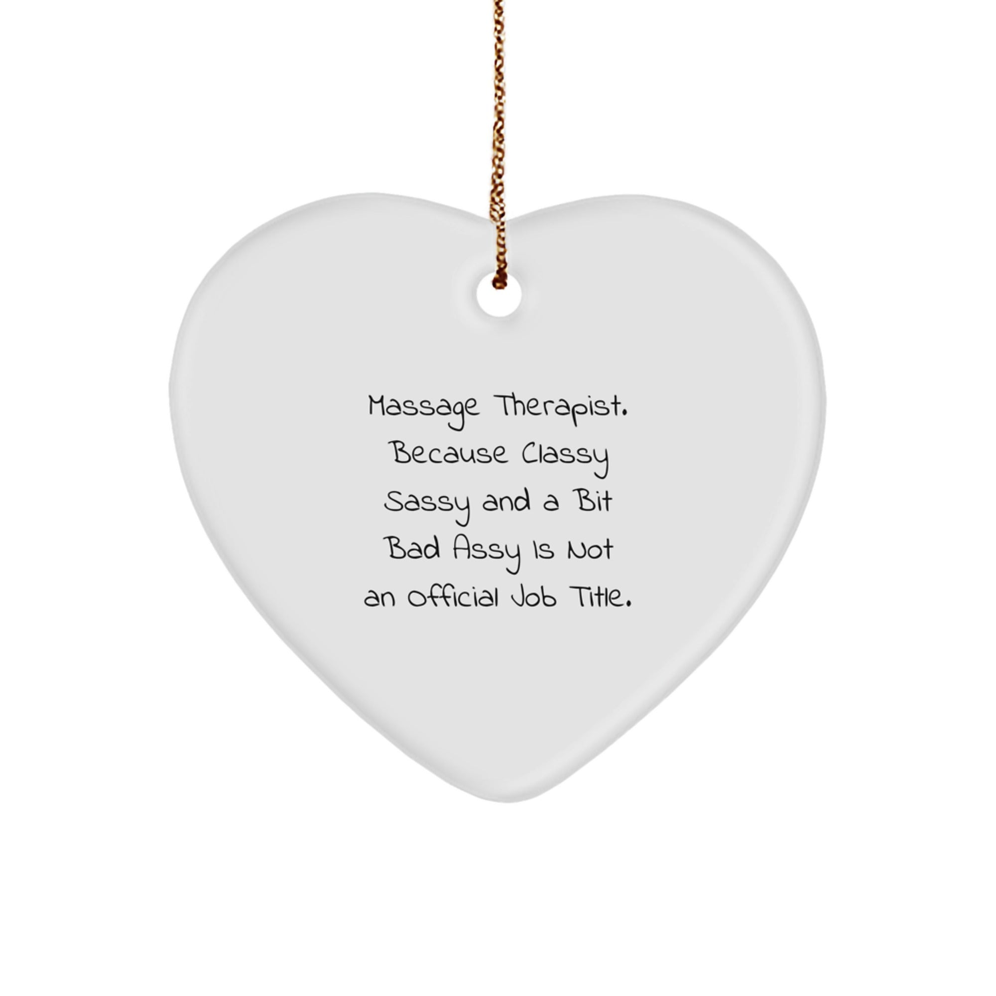 Funny Massage Therapist Heart Ornament Gifts from Men to Friends, Unique Christmas Memorable Presents for Massage Therapist Women Coworkers Family - Image 1