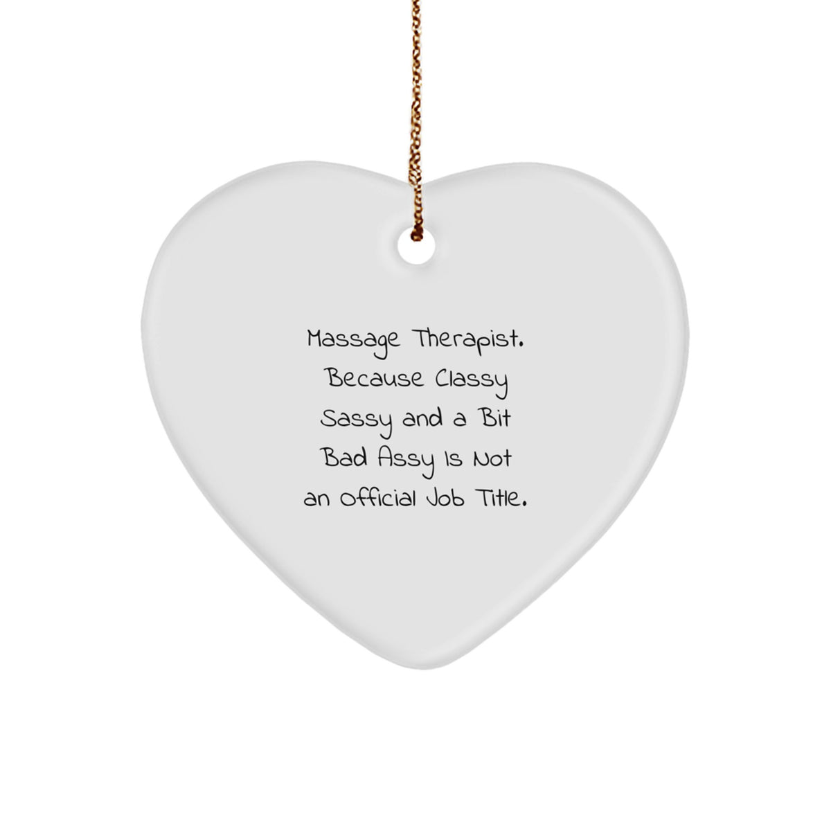 Funny Massage Therapist Heart Ornament Gifts from Men to Friends, Unique Christmas Memorable Presents for Massage Therapist Women Coworkers Family - Image 1