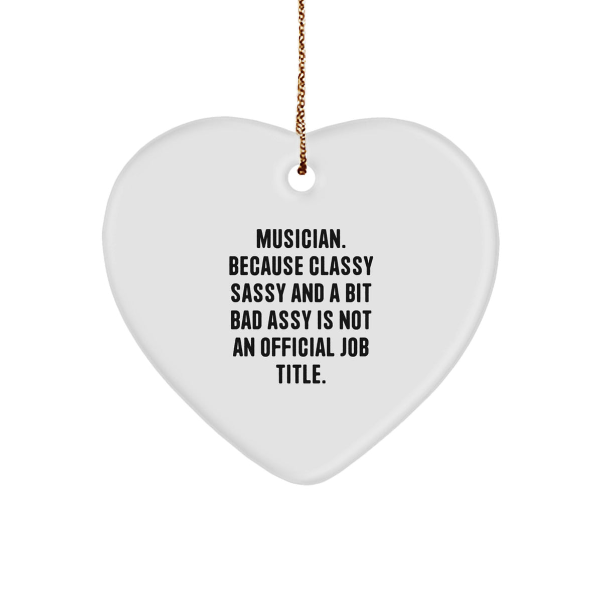 Funny Musician Heart Ornament Gifts for Musician Friends Family Members from Musician Enthusiasts - Christmas Unique Gifts Idea - Image 1