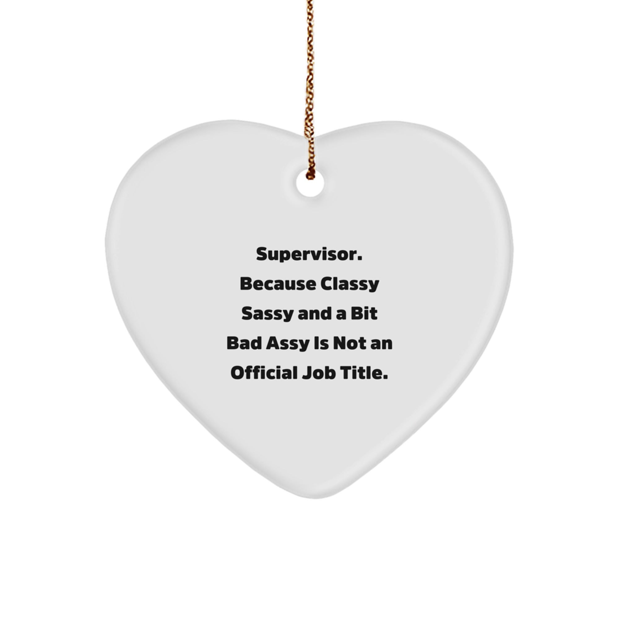 Funny Supervisor Gifts from Men to Heart Ornament for Christmas Unique Gifts for Supervisors at Work - Image 1