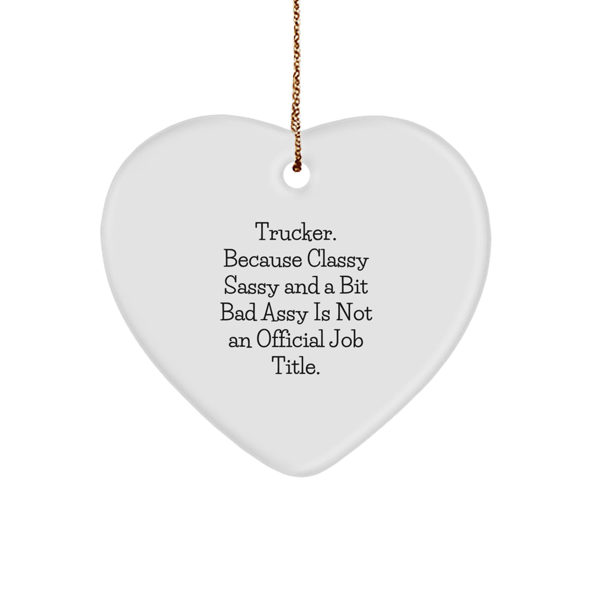 Funny Trucker Heart Ornament Gifts from Friends to Trucker Men on Christmas Unique Gifts - Image 1