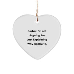 Funny Barber Gifts from Friends for Men Christmas Unique Ornament - Image 1