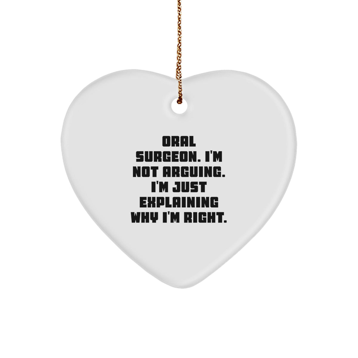 Funny Oral Surgeon Heart Ornament Gifts from Men for Women Coworkers, Christmas Unique Gifts for Oral Surgeon Friends Family - Image 1