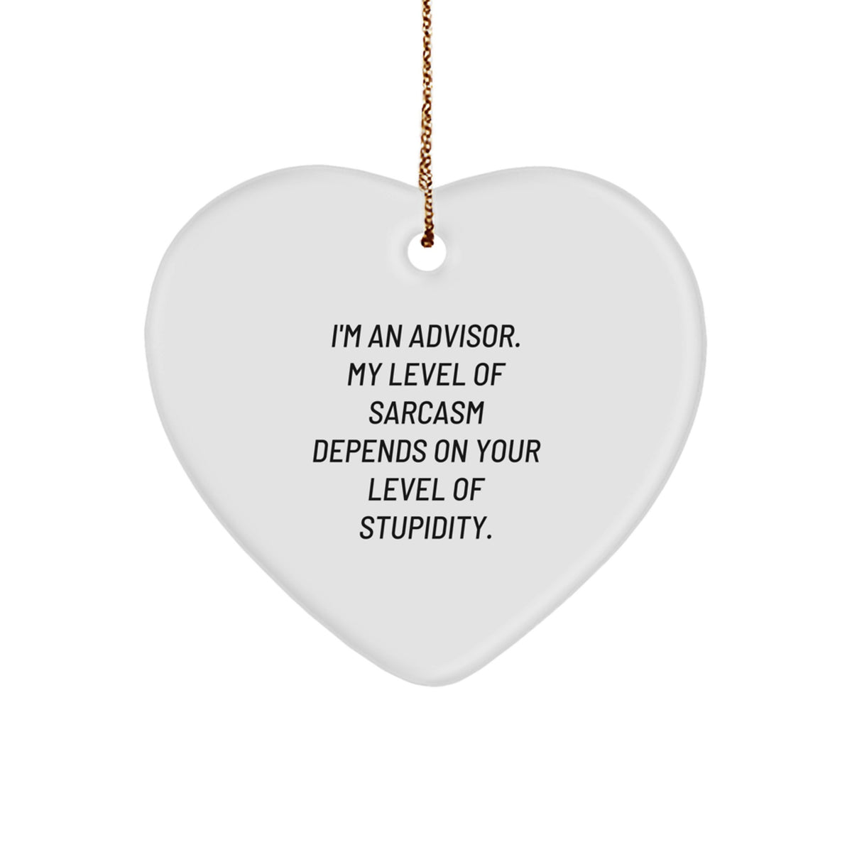 Funny Advisor Gifts: I'm An Advisor, Heart Ornament, Sarcasm, Christmas Unique Gifts from Family for Advisors - Image 1