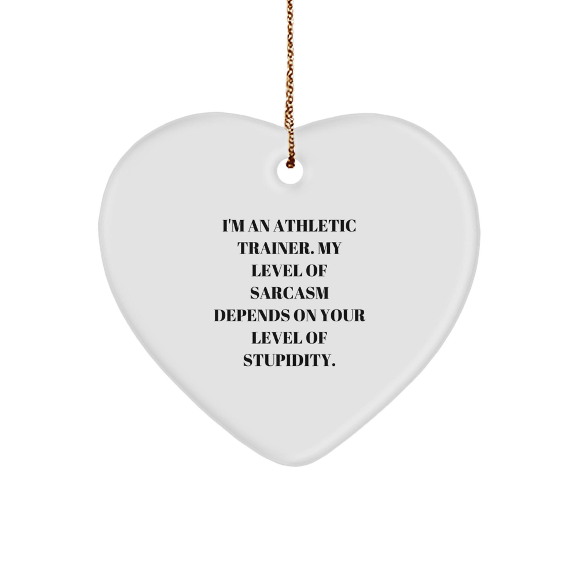Athletic Trainer Gifts, Funny Heart Ornament, 'I'm An Athletic Trainer...' - Gifts from Friends, Coworkers, or Family for Christmas - Image 1
