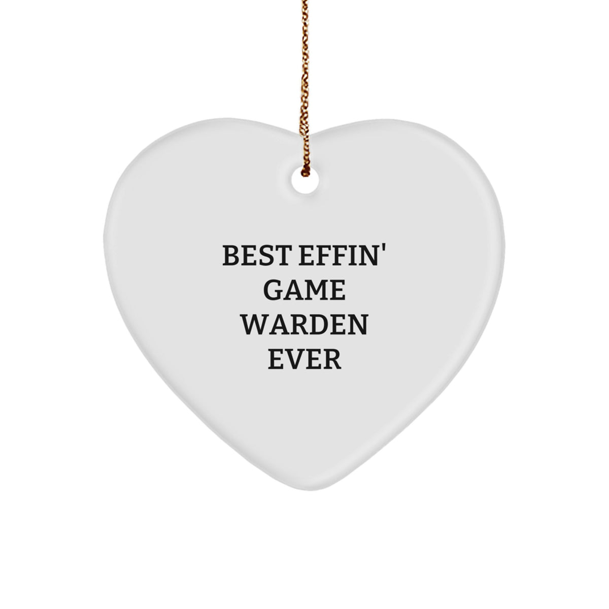 Funny Game Warden Heart Ornament Gifts from Men, Perfect for Christmas Unique Gifts for Game Warden Friends and Family - Image 1