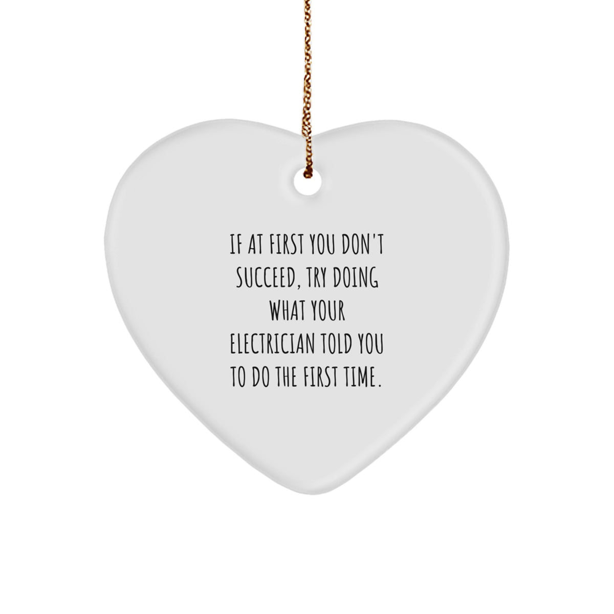 Funny Electrical Heart Ornament Gifts from Friends to Electrician, Christmas Unique Gift Ideas for Electricians, Heart Shaped Electrician Present - Image 1