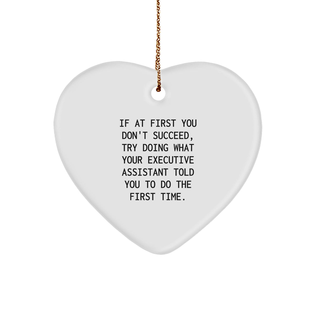 Funny Executive Assistant Heart Ornament Gifts from Family, Coworkers, or Friends for Christmas Unique Presents - Image 1