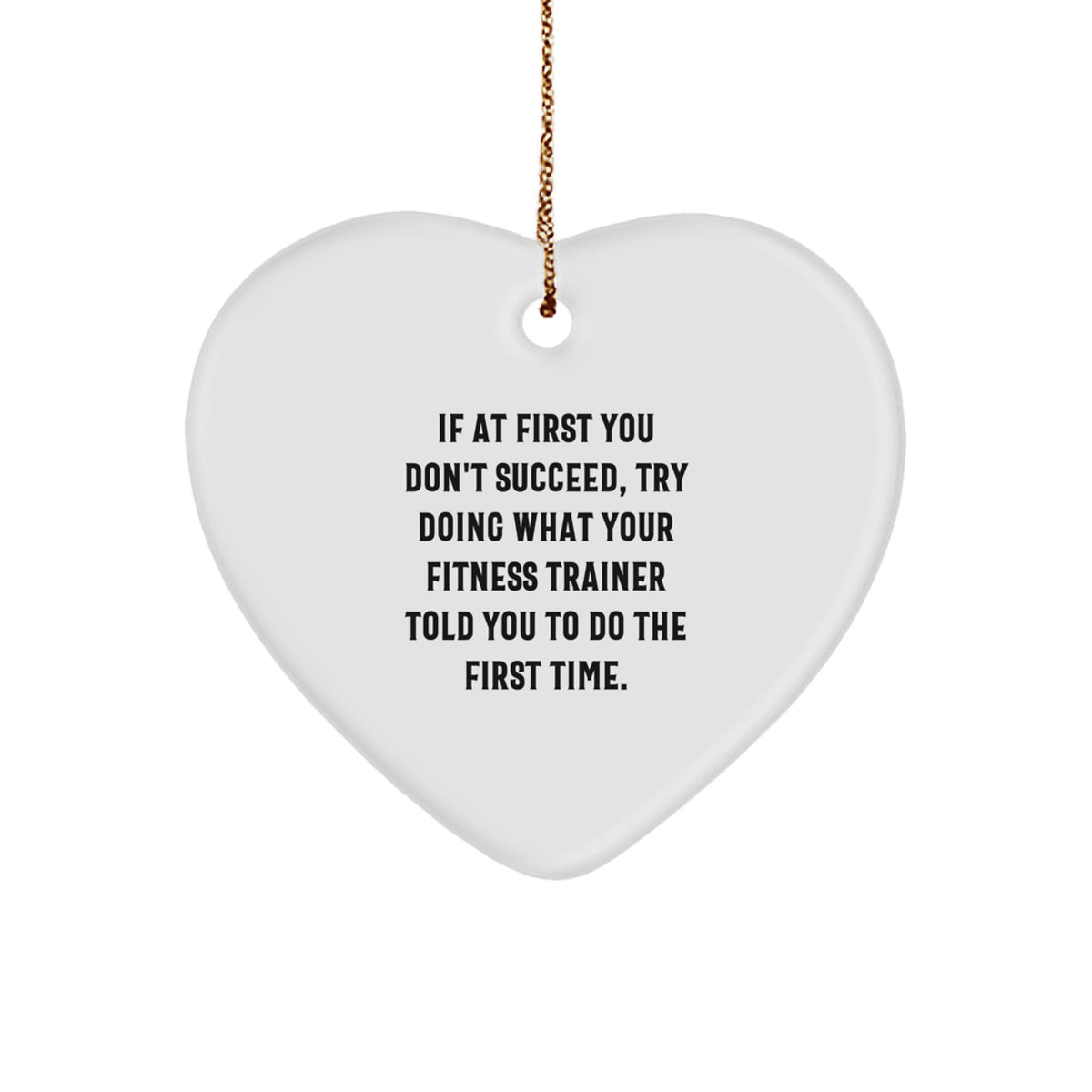 Funny Fitness Trainer Heart Ornament Gifts from Friends and Family for Christmas Unique Decor - Image 1