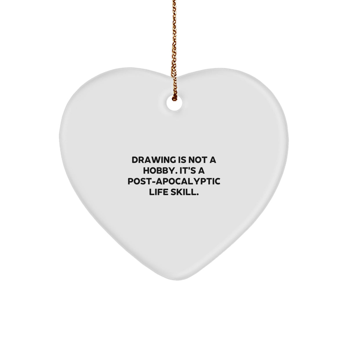 Funny Drawing Heart Ornament Gifts from Men to Friends, Cute Heart-Shaped Drawing Decoration for Women Coworkers, Inspirational Holiday Gifts for Christmas Unique Drawing Enthusiasts - Image 1