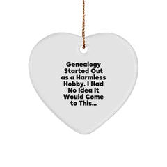 Funny Genealogy Gifts from Family for Genealogy Enthusiasts - Heart Ornament, Christmas Unique Gifts - Image 1