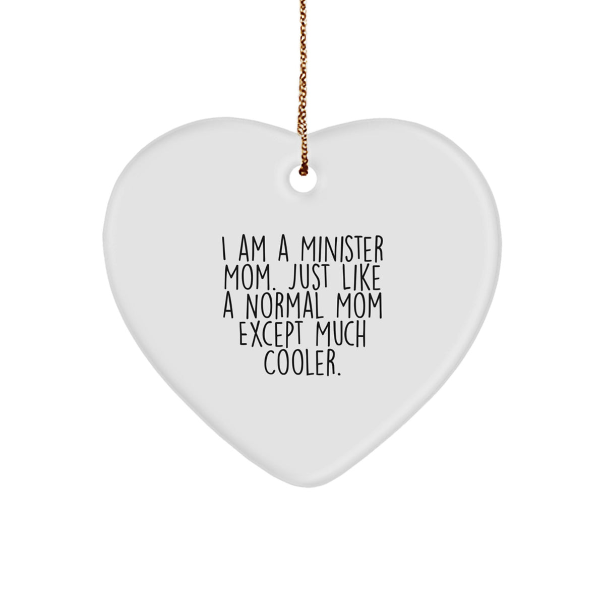 Minister Mom Heart Ornament Gifts from Men to Minister for Christmas - Image 1