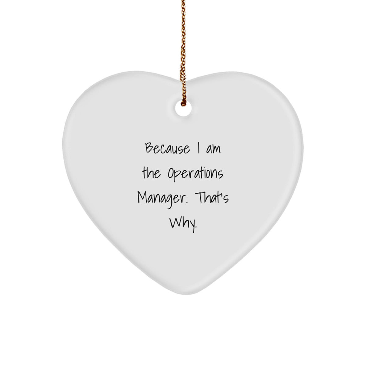 Operations Manager Heart Ornament, Funny Quote, Christmas Unique Gifts from Friends, Gifts for Operations Manager - Image 1