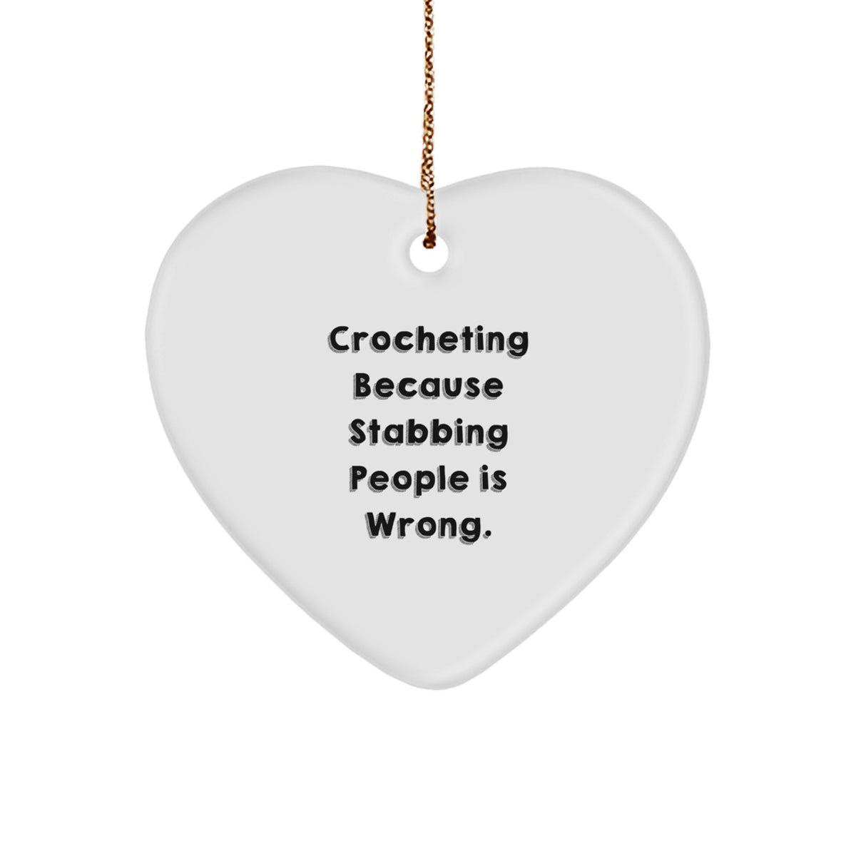 Crocheting Enthusiasts' Delight, Funny Heart Ornament Gifts from Family to Friends, Unique Christmas Memorable Presents - Image 1