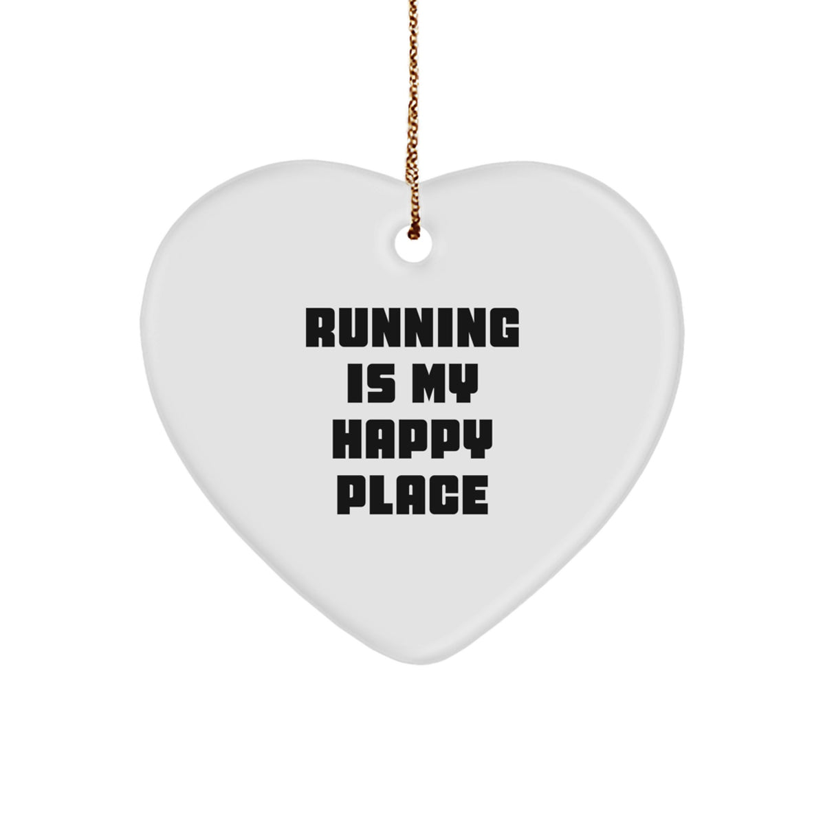 Funny Running Heart Ornaments Gifts from Friends for Running Enthusiasts, Christmas Unique Running Decorations, Inspirational Running Quotes, Heart Shaped Running Gifts - Image 1