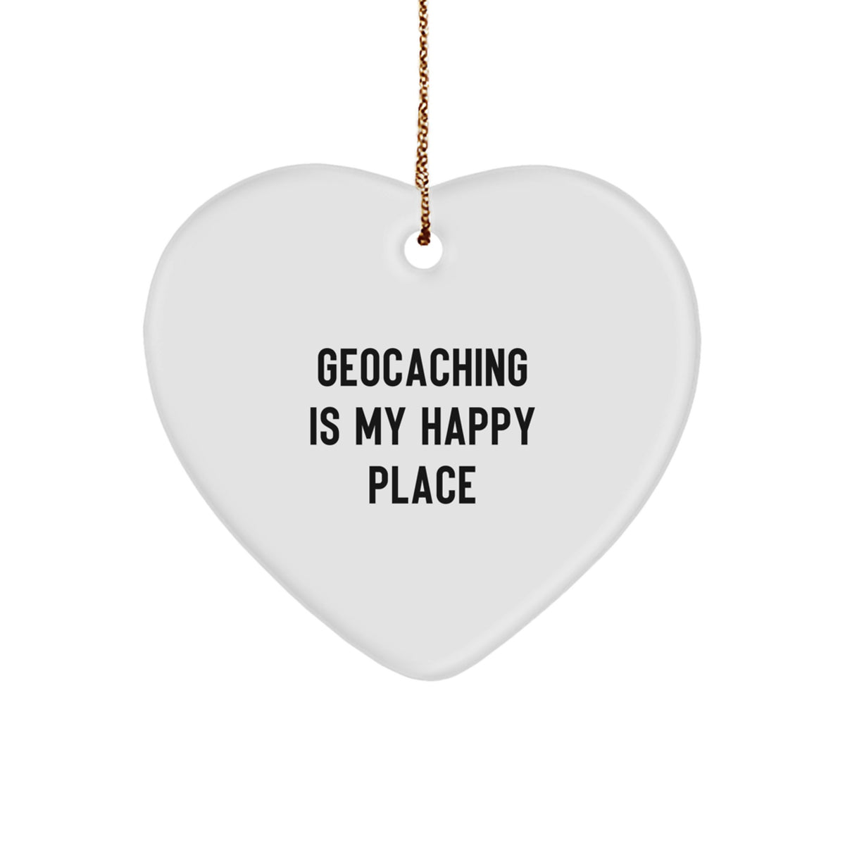 Geocaching Gifts from Men to Geocaching Enthusiasts, Funny Heart Ornament for Christmas Unique Gifts - Image 1