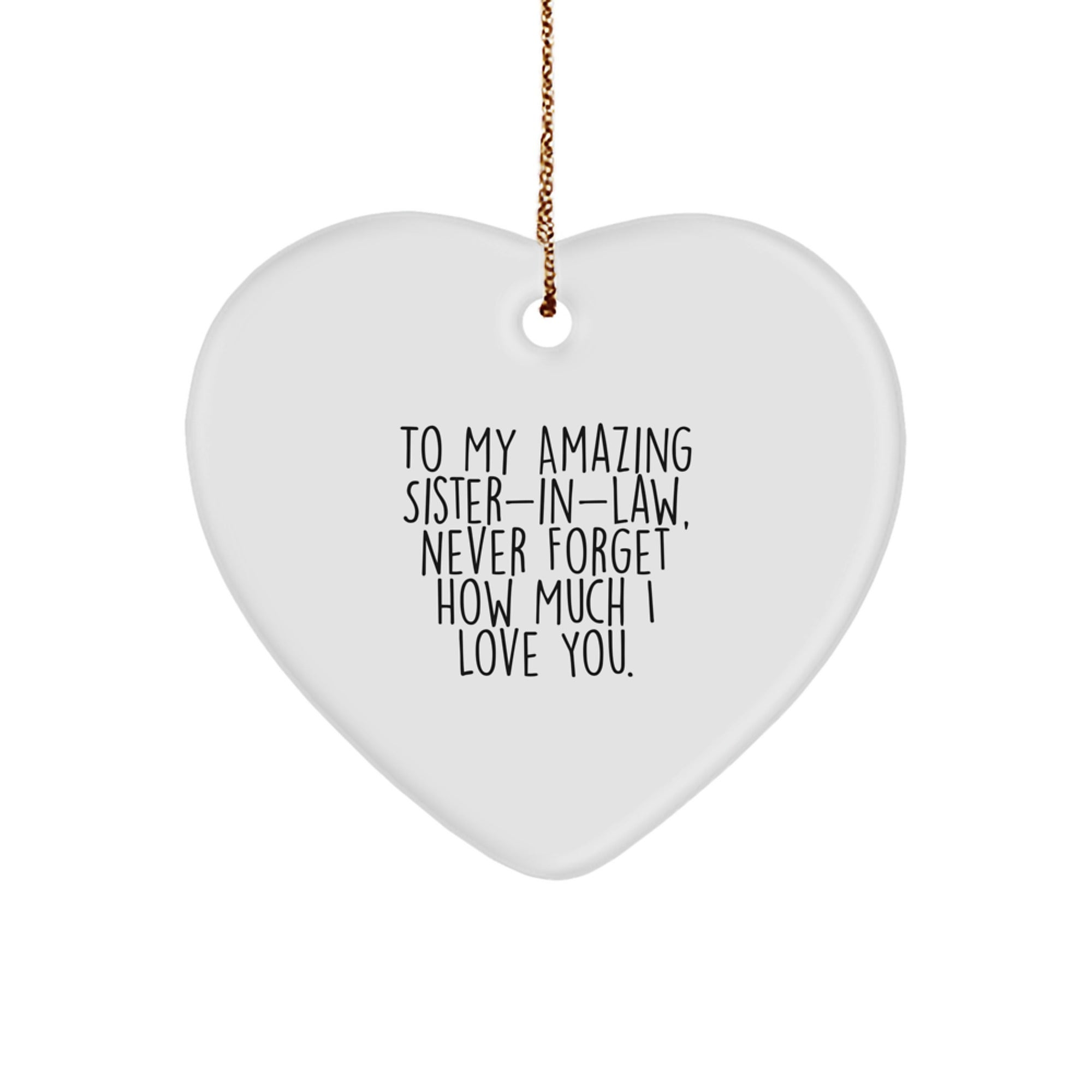 Sweet Sister-in-law Gifts from Men, Women, or Friends - Cute Heart Ornament for Christmas Unique Gifts - Image 1