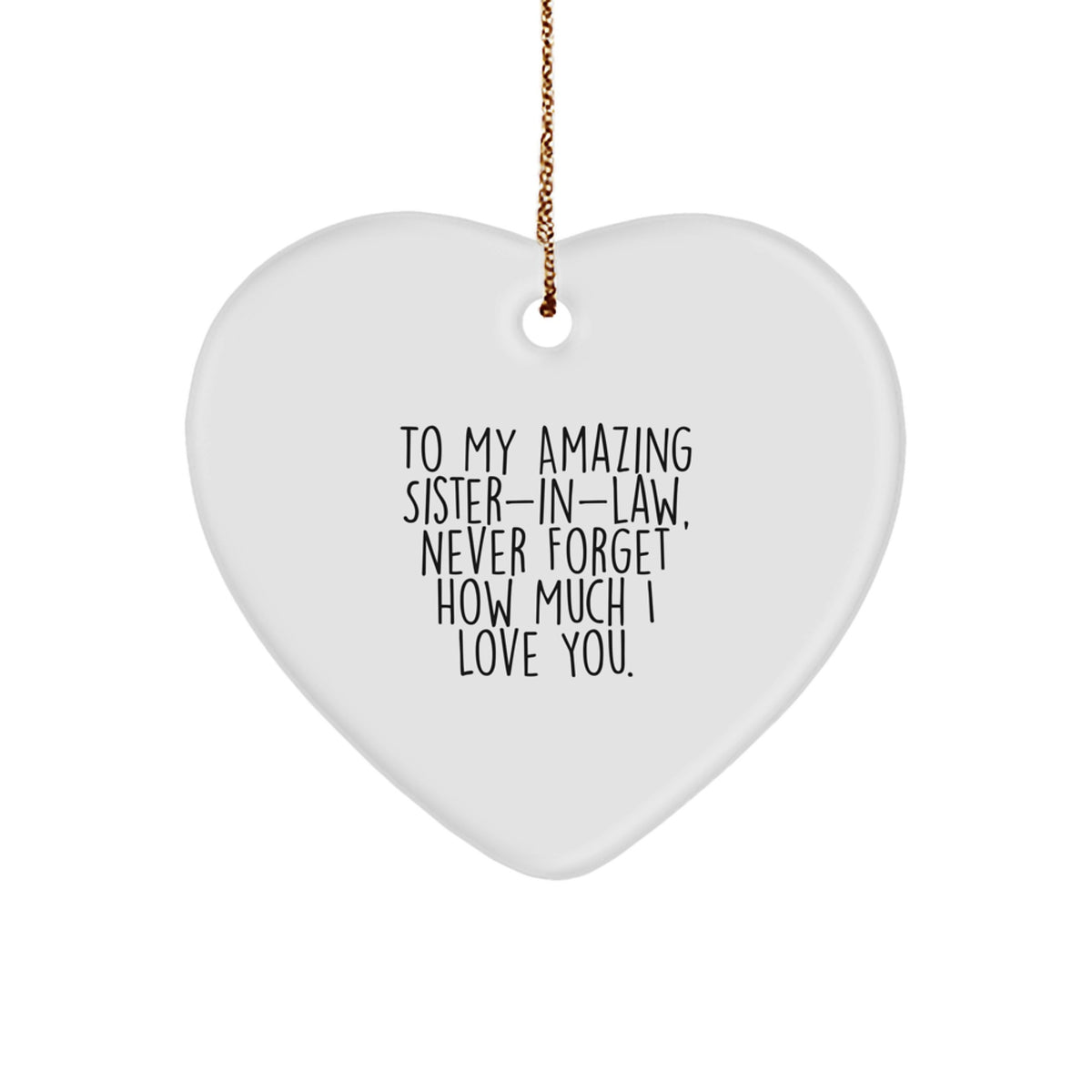 Sweet Sister-in-law Gifts from Men, Women, or Friends - Cute Heart Ornament for Christmas Unique Gifts - Image 1