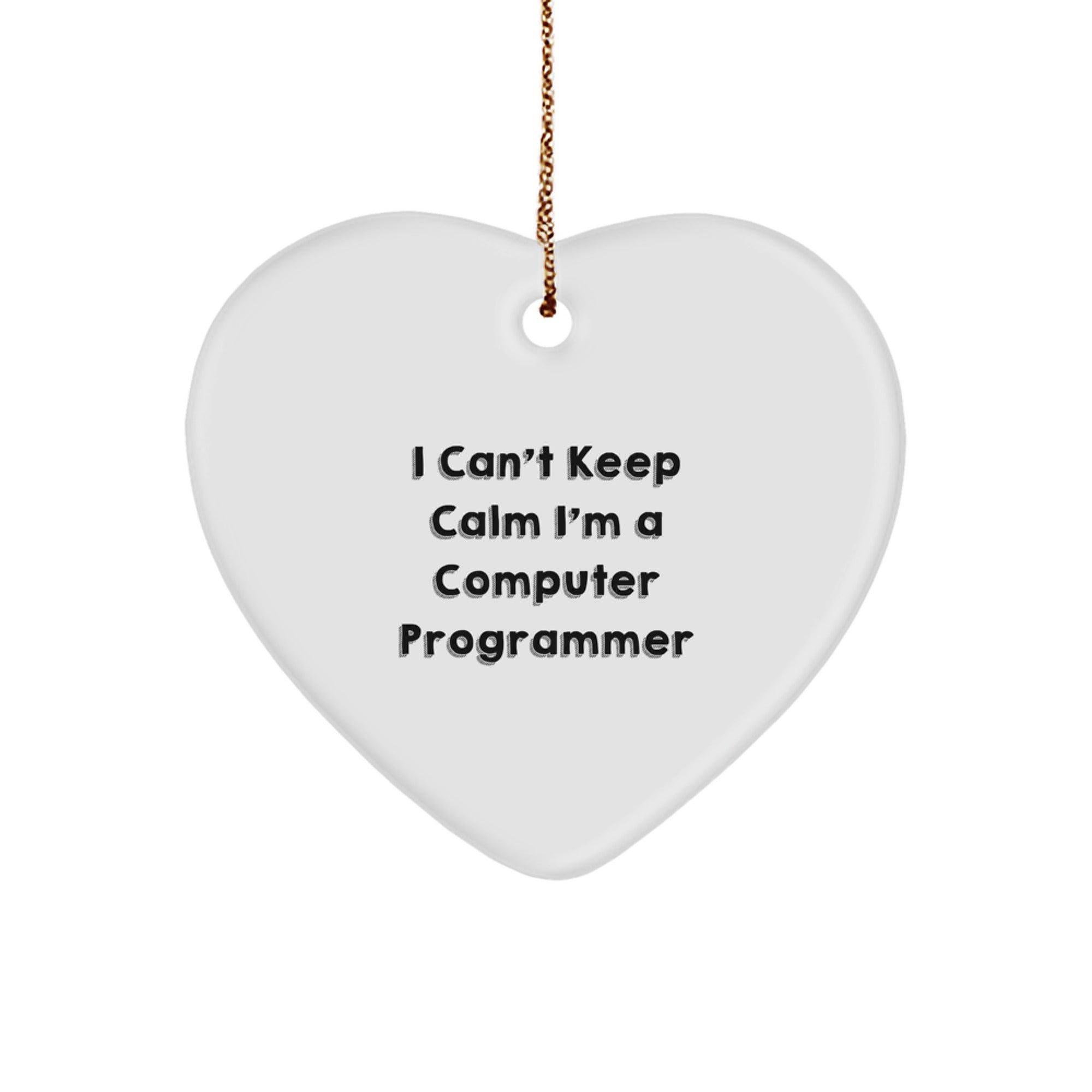 Funny Computer Programmer Gifts from Friends - I'm a Computer Programmer Heart Ornament for Men, Unique Christmas Unique Gifts for Family, Women, Coworkers - Image 1