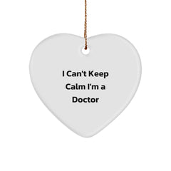 Funny Doctor Heart Ornament Gifts from Family for Doctor Men Christmas Unique Gifts - Image 1