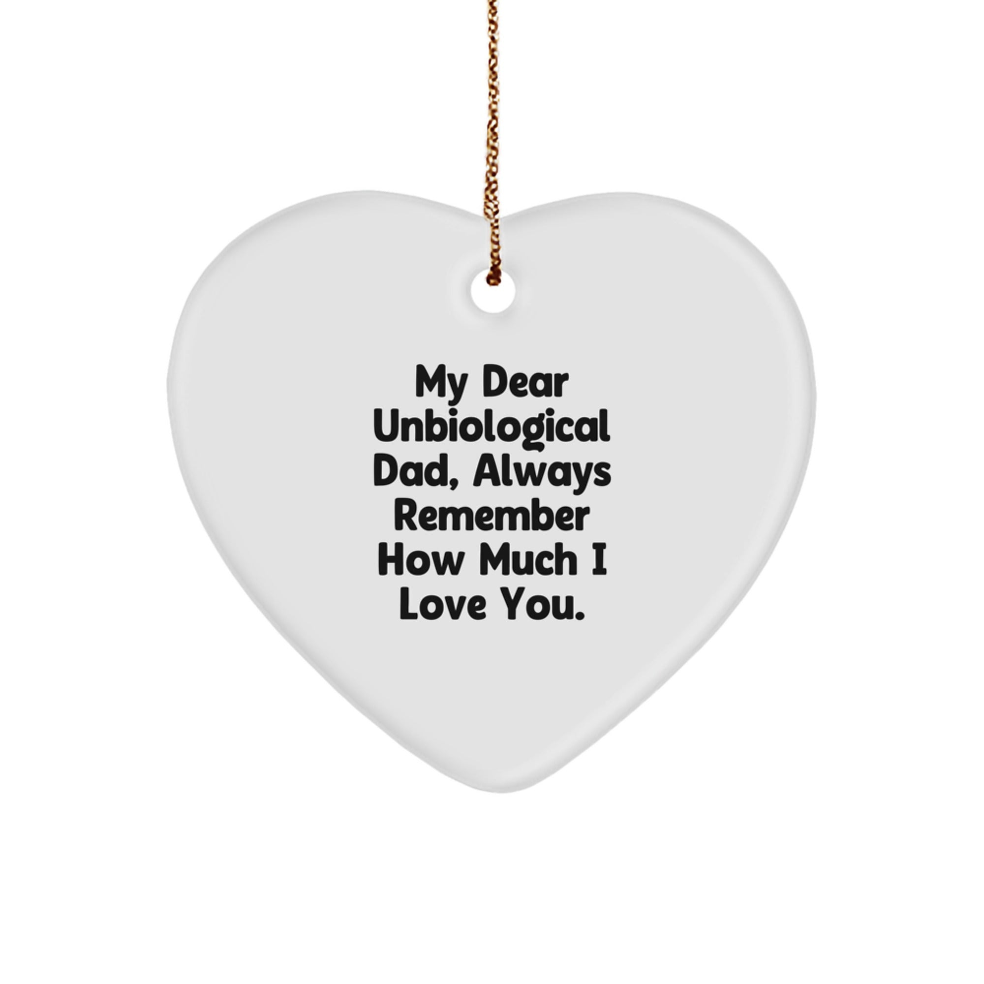 Funny Heart Ornament Gifts from Men to Unbiological Dad for Christmas Unique Gifts - Image 1