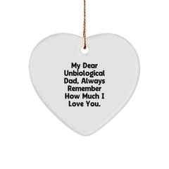Funny Heart Ornament Gifts from Men to Unbiological Dad for Christmas Unique Gifts - Image 1