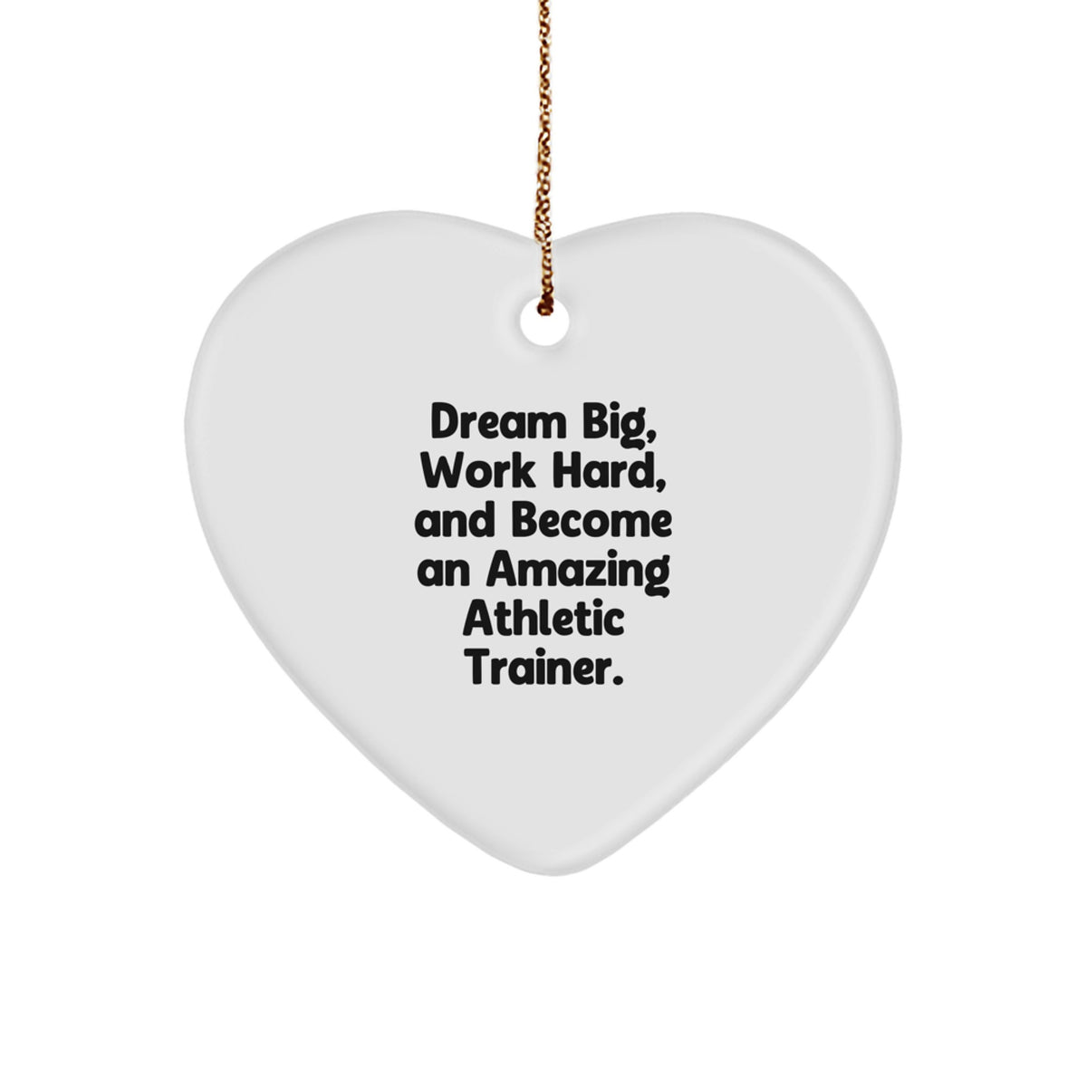 Gifts from Family, Funny Inspirational Heart Ornament for Amazing Athletic Trainers, Unique Christmas Unique Gifts for Men Women Friends Coworkers - Image 1