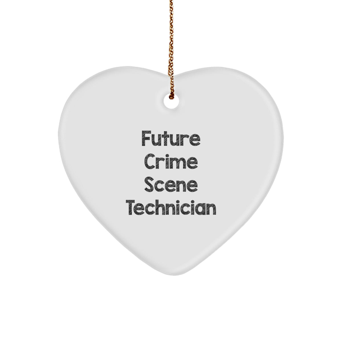 Funny Crime Scene Technician Gifts for Men, Christmas Unique Gifts from Friends, Heart Ornament for Future Crime Scene Tech - Image 1