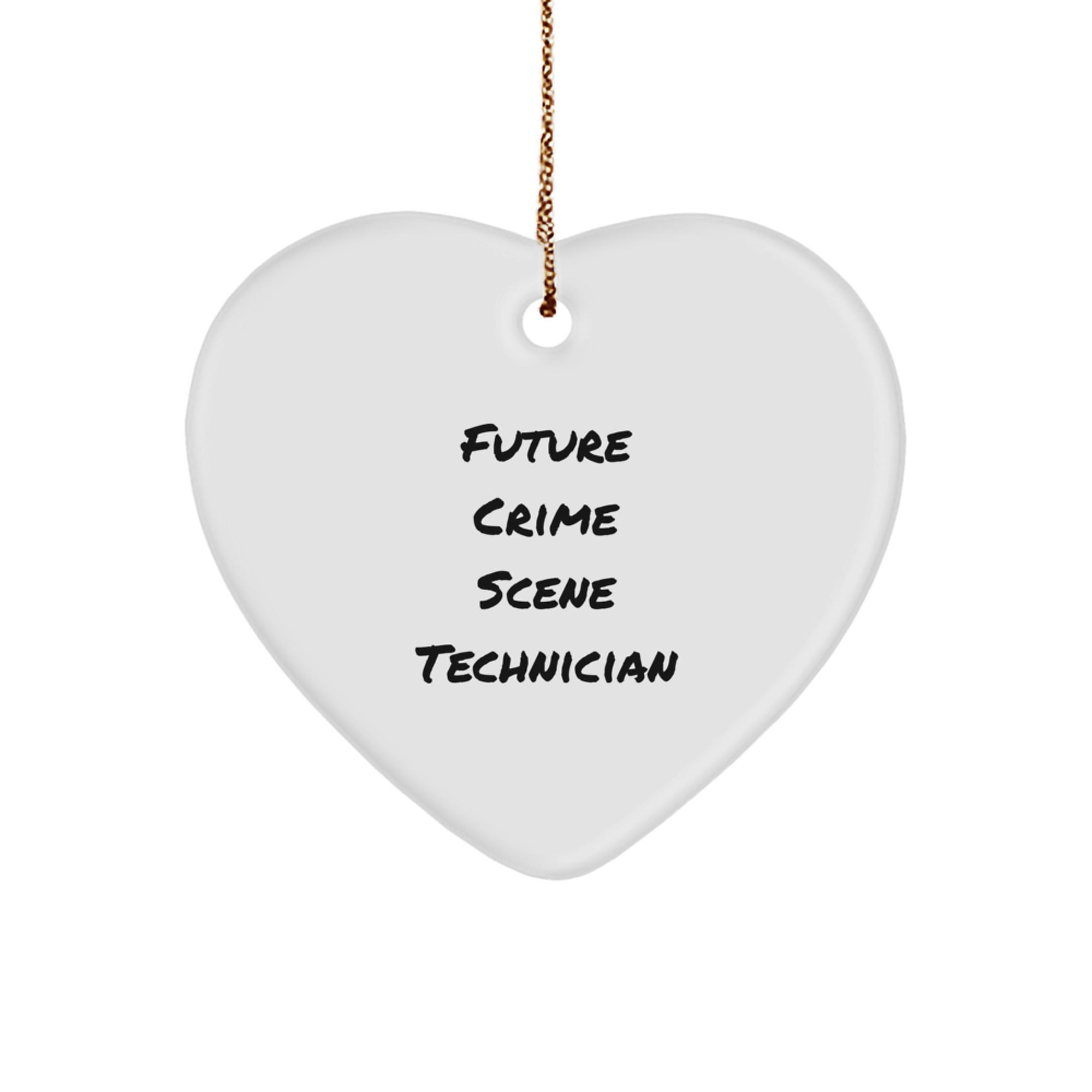 Crime Scene Technician Gifts from Men, Heart Ornament for Future Crime Scene Technician, Funny 'I'm a Future Crime Scene Technician in Training' Christmas Unique Gifts - Image 1