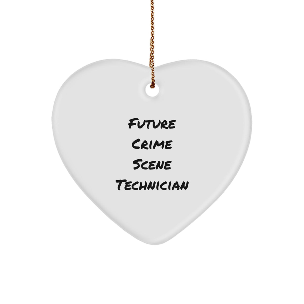 Crime Scene Technician Gifts from Men, Heart Ornament for Future Crime Scene Technician, Funny 'I'm a Future Crime Scene Technician in Training' Christmas Unique Gifts - Image 1