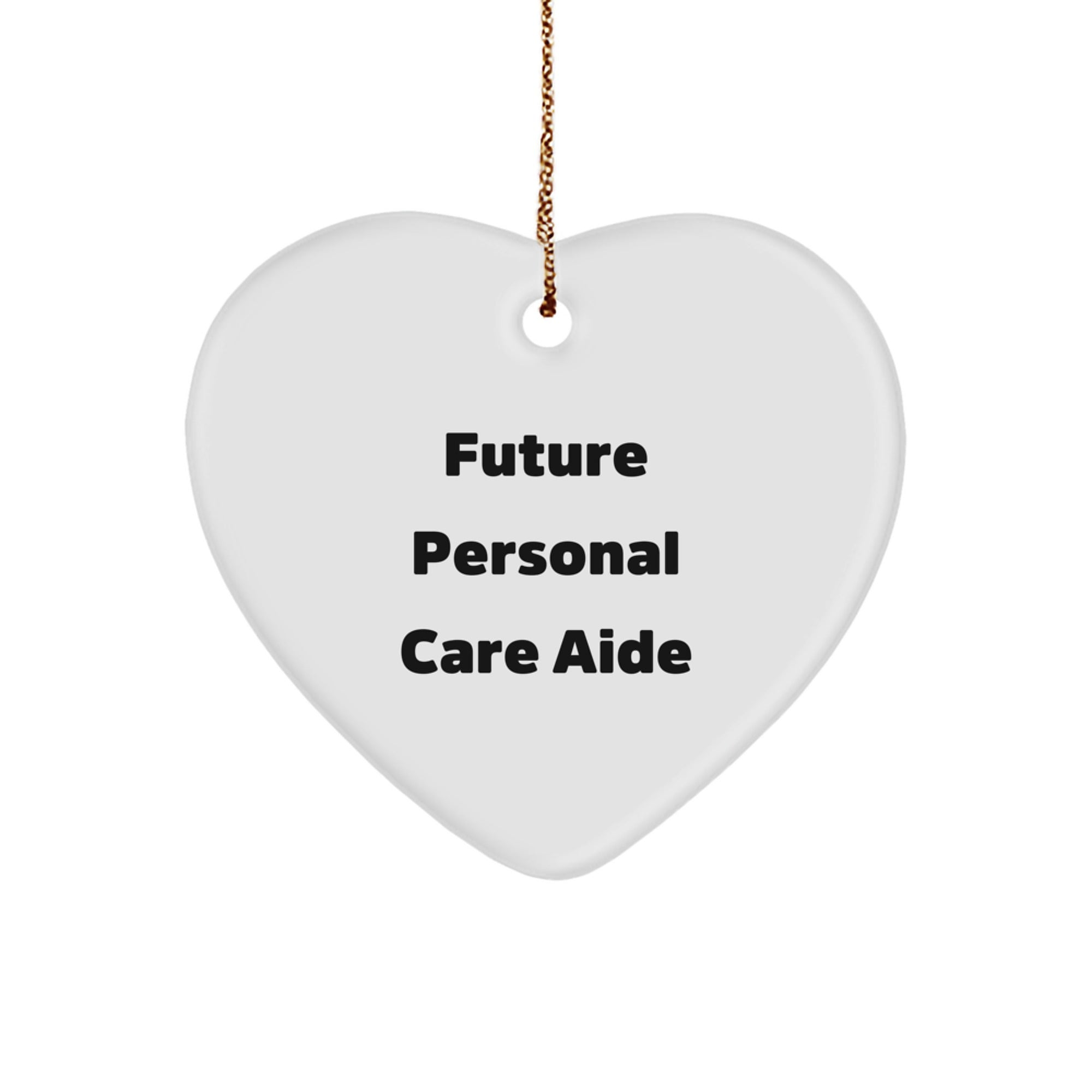 Funny Personal Care Aide Heart Ornament Gifts from Friends, Unique Christmas Unique Gifts for Personal Care Aide, Inspirational Quote - Image 1