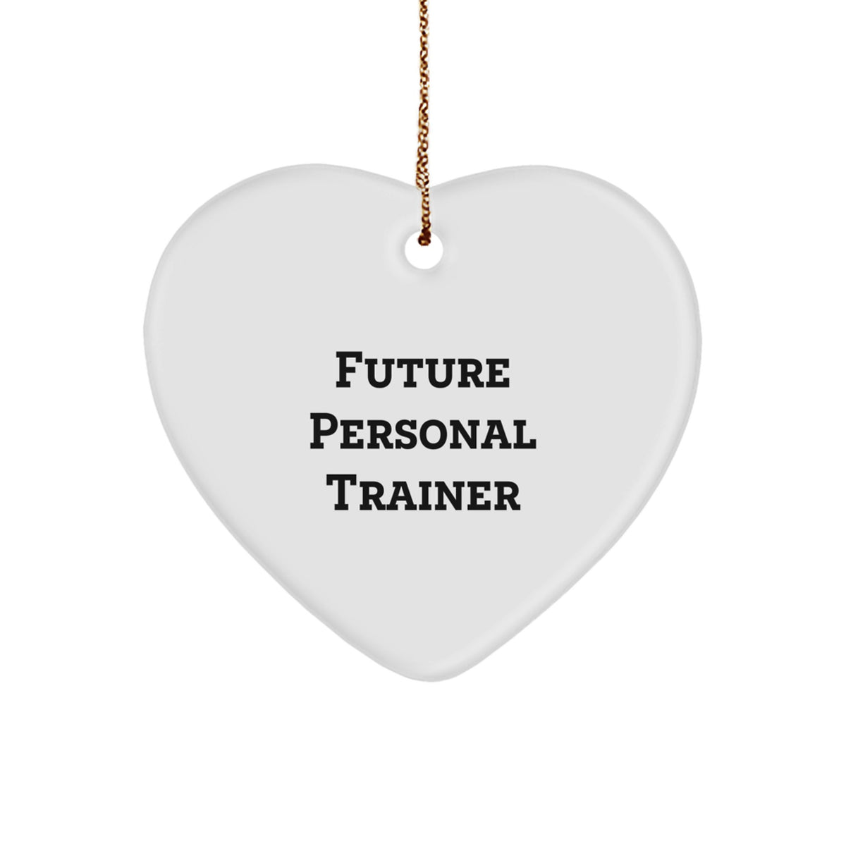 Funny Personal Trainer Gifts from Men, Heart Ornament 'Future Personal Trainer' Quote, Perfect Christmas Unique Gifts for Personal Trainers Men - Image 1