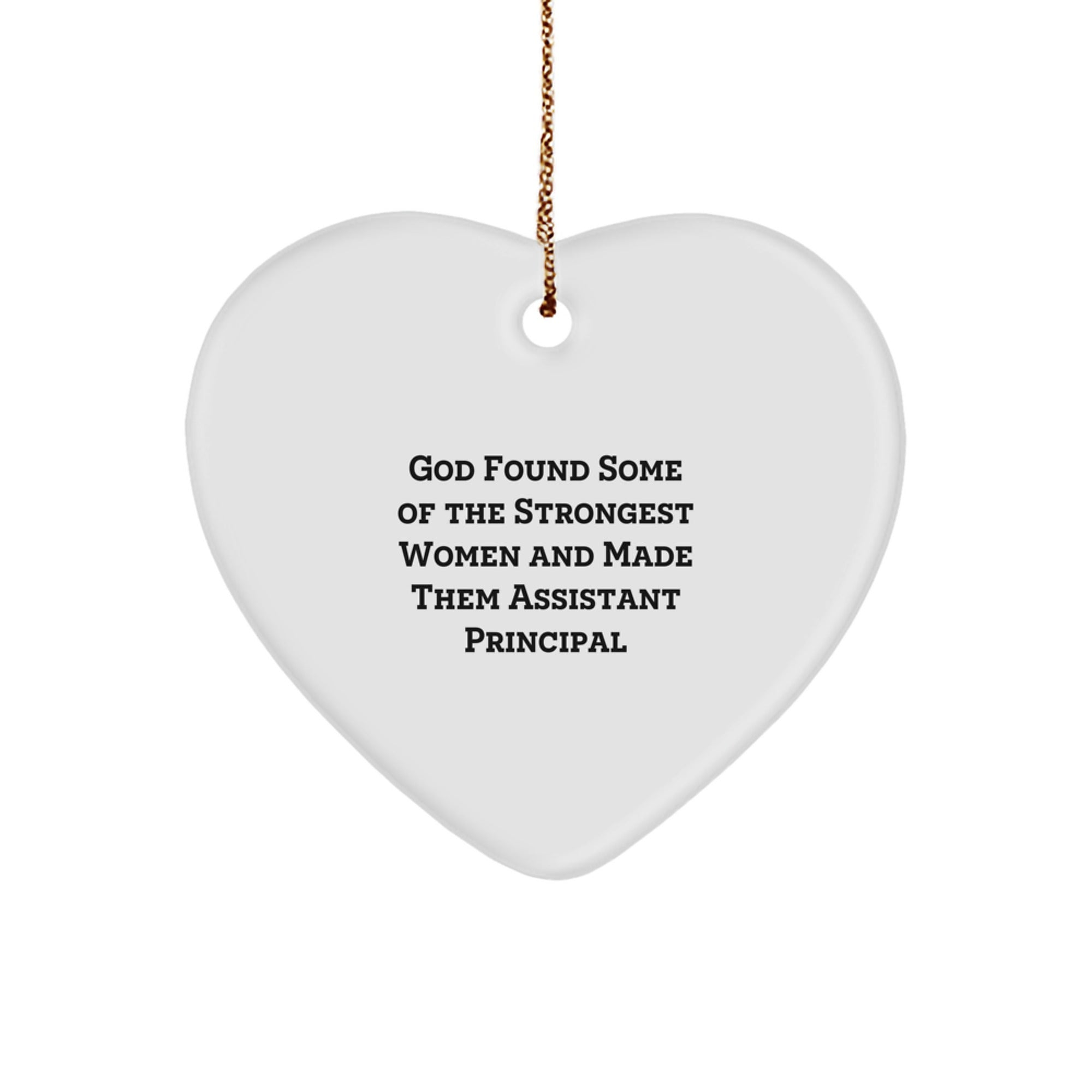 Funny Assistant Principal Gifts from Mom - Heart Ornament for Strong Women, Christmas Unique Presents for Assistant Principals - Image 1