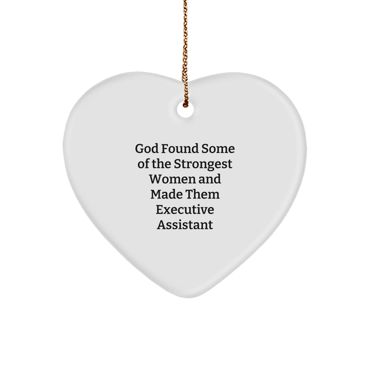 Funny Executive Assistant Heart Ornament Gifts from Women to Executive Assistants, Perfect for Christmas - Image 1