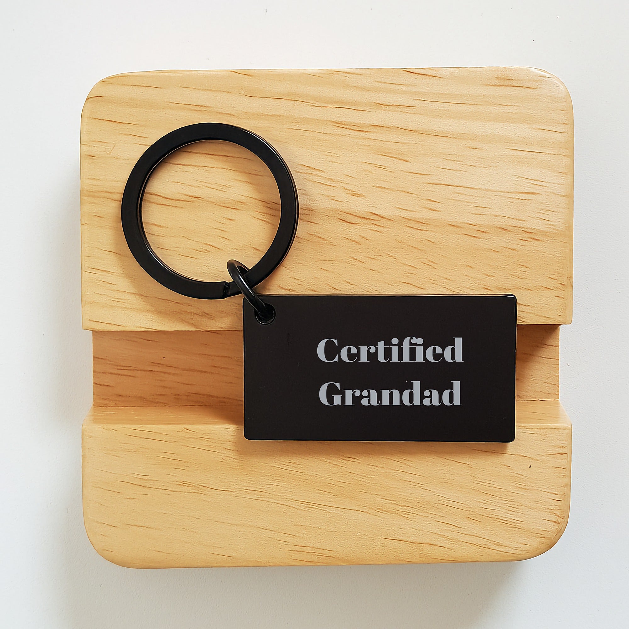 Funny Grandad Keychain, Gifts from Family to Grandad, Graduation Unique Gifts, Keychain for Men, Funny Quote 'Certified Grandad' - Image 2