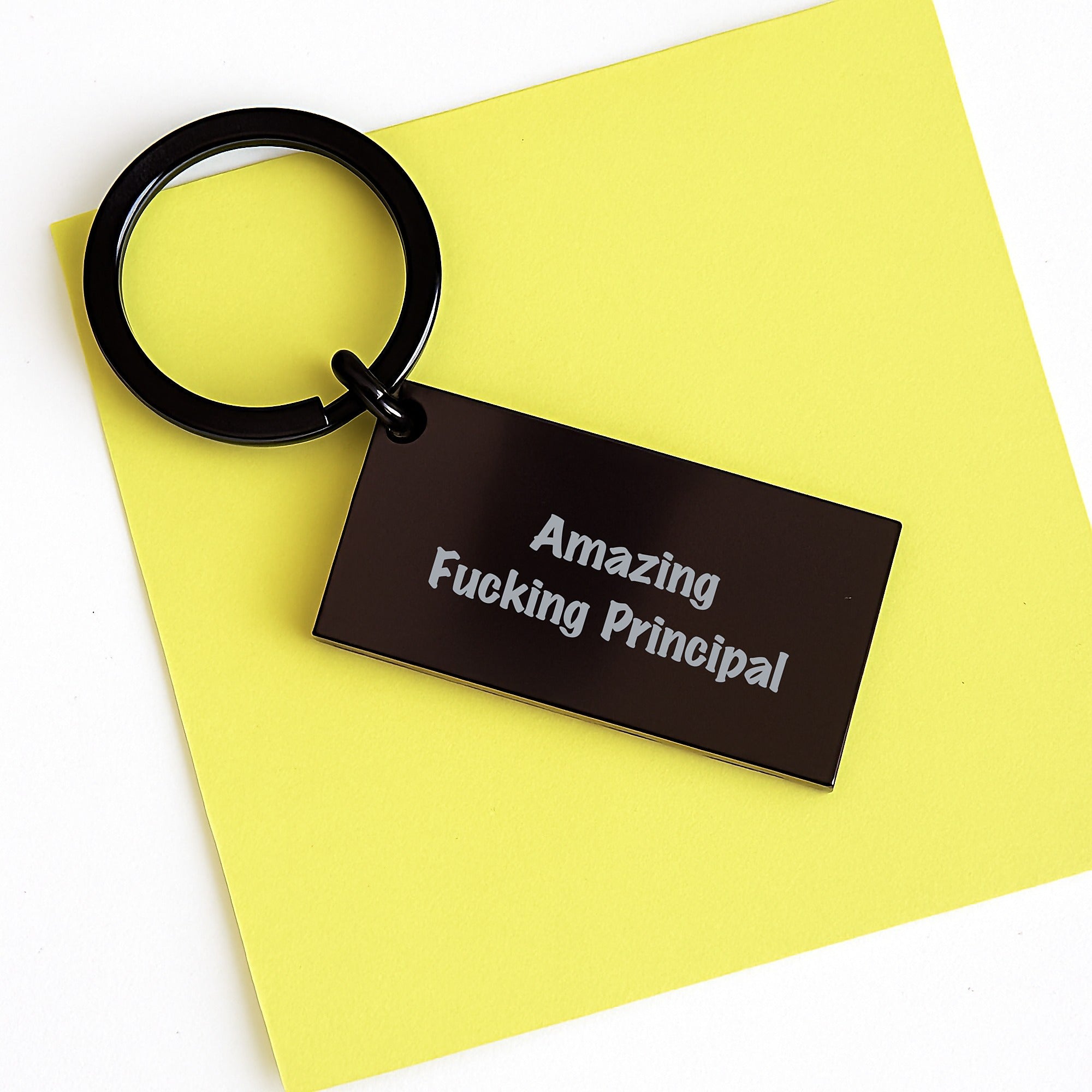 Funny Principal Gifts, Keychain for Birthday, 'Amazing F--king Principal' Quote, Gifts from Men to Principal, Ideal Birthday Unique Gifts for Principal - Image 3