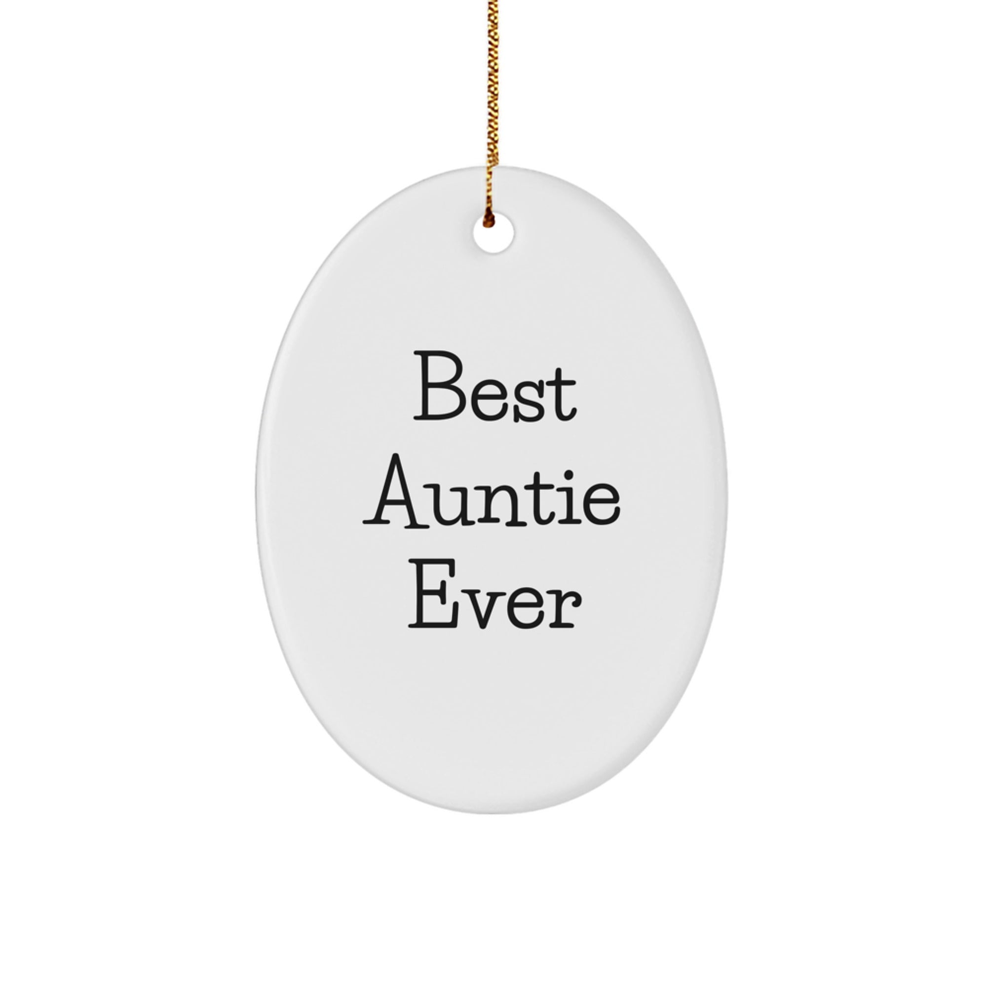 Best Auntie Ever Oval Ornament Gifts from Family for Christmas - Image 1