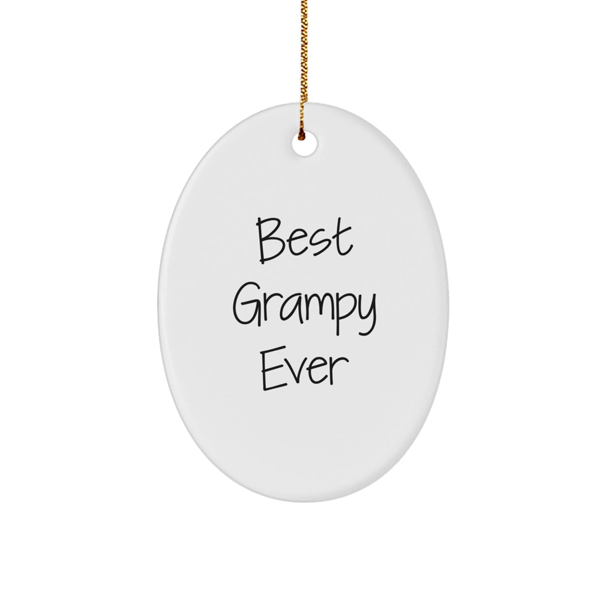 Funny Grampy Gifts: Best Ever Oval Ornament for Grampy, Gifts from Family and Friends for Christmas - Image 1