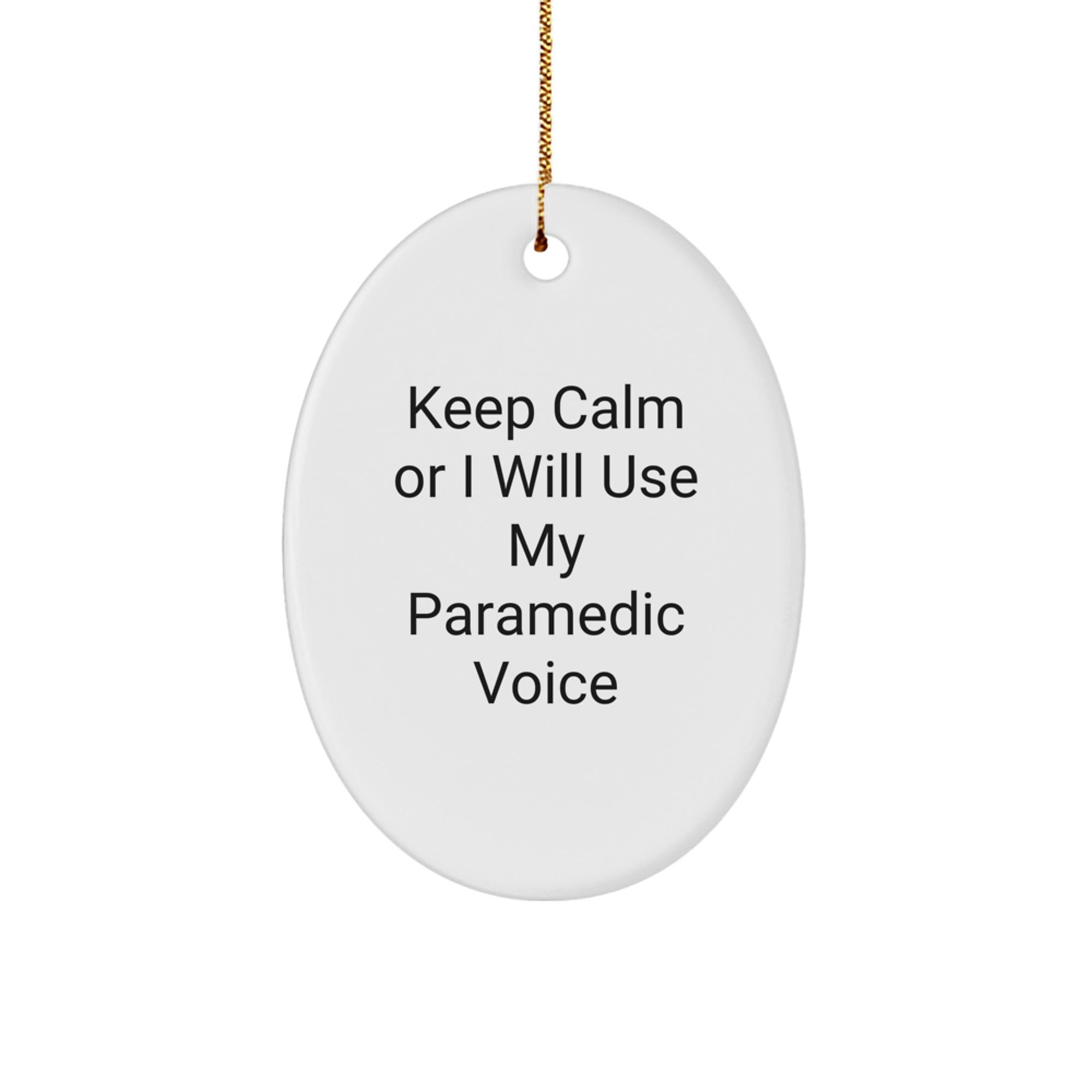 Funny Rescue Worker Gifts for Men - Christmas Unique Rescue Worker Oval Ornament from Friends - Image 1