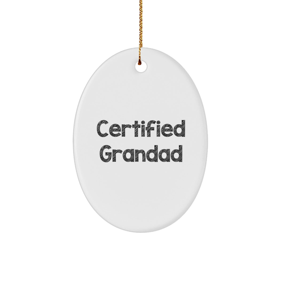 Funny Grandad Gifts from Friends and Family - Oval Ornament for Christmas - Image 1