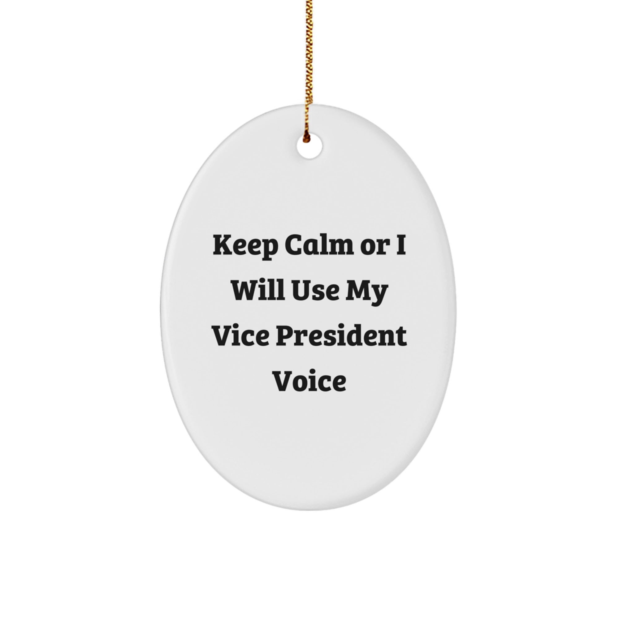 Funny Vice President Oval Ornament Gifts from Men to Office Vice President Friends - Christmas Unique Ornaments - Image 1