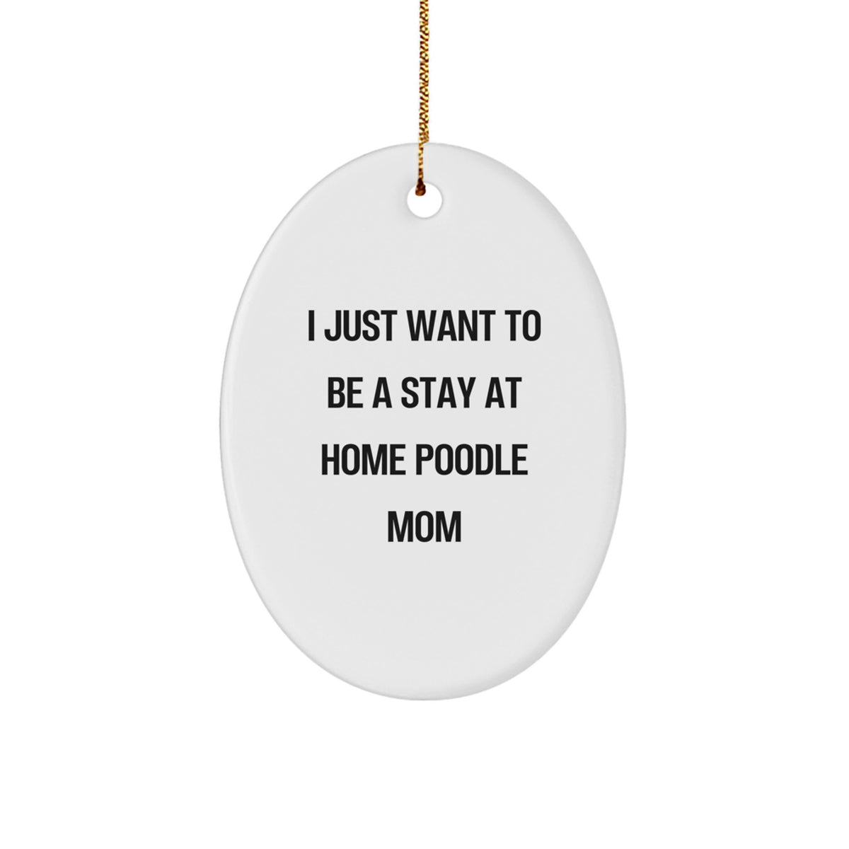 Funny Poodle Dog Mom Gifts for Christmas Oval Ornament, Gifts from Friends, Poodle Dog Lover Home Decor - Image 1