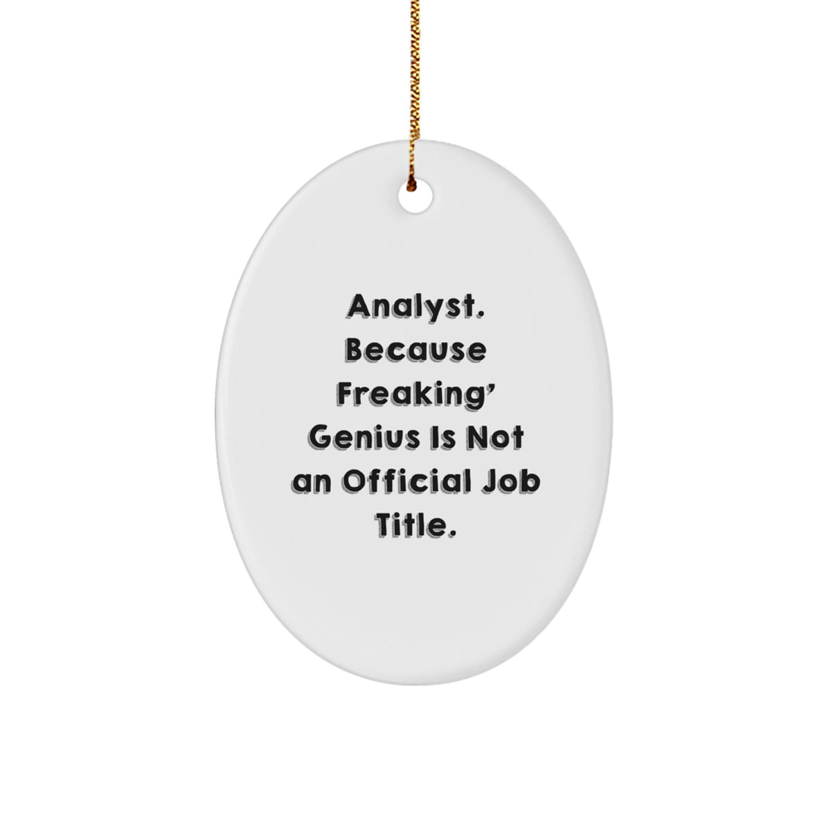 Funny Analyst Oval Ornament Gifts from Friends for Christmas Unique Presents - Image 1