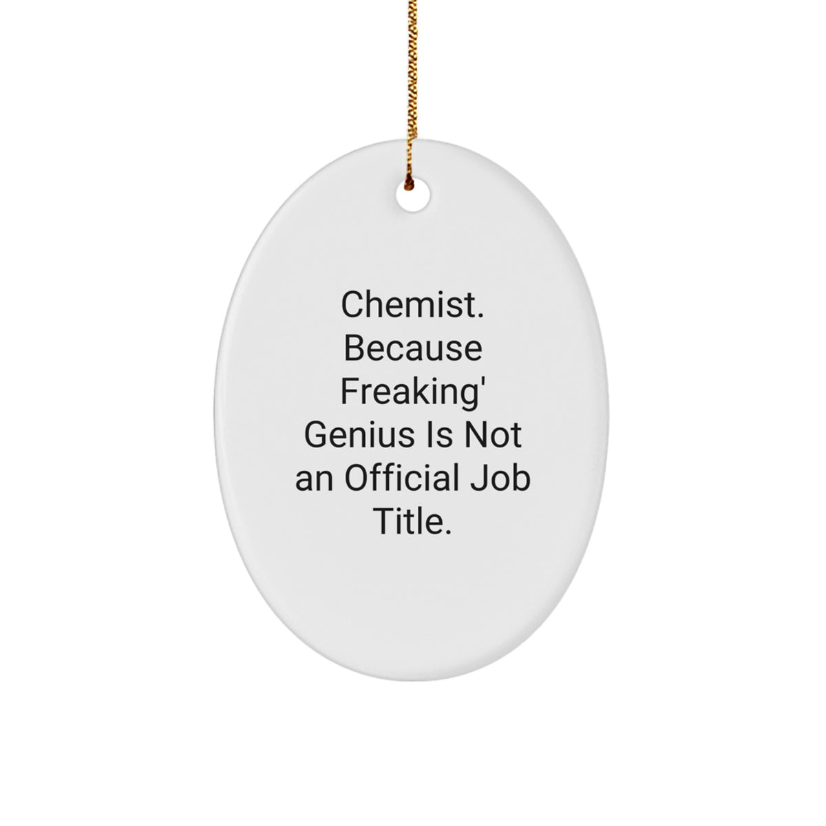 Chemist Oval Ornament Gifts from Friends, Family, Coworkers for Men, Women, Christmas Unique Decorations - Image 1