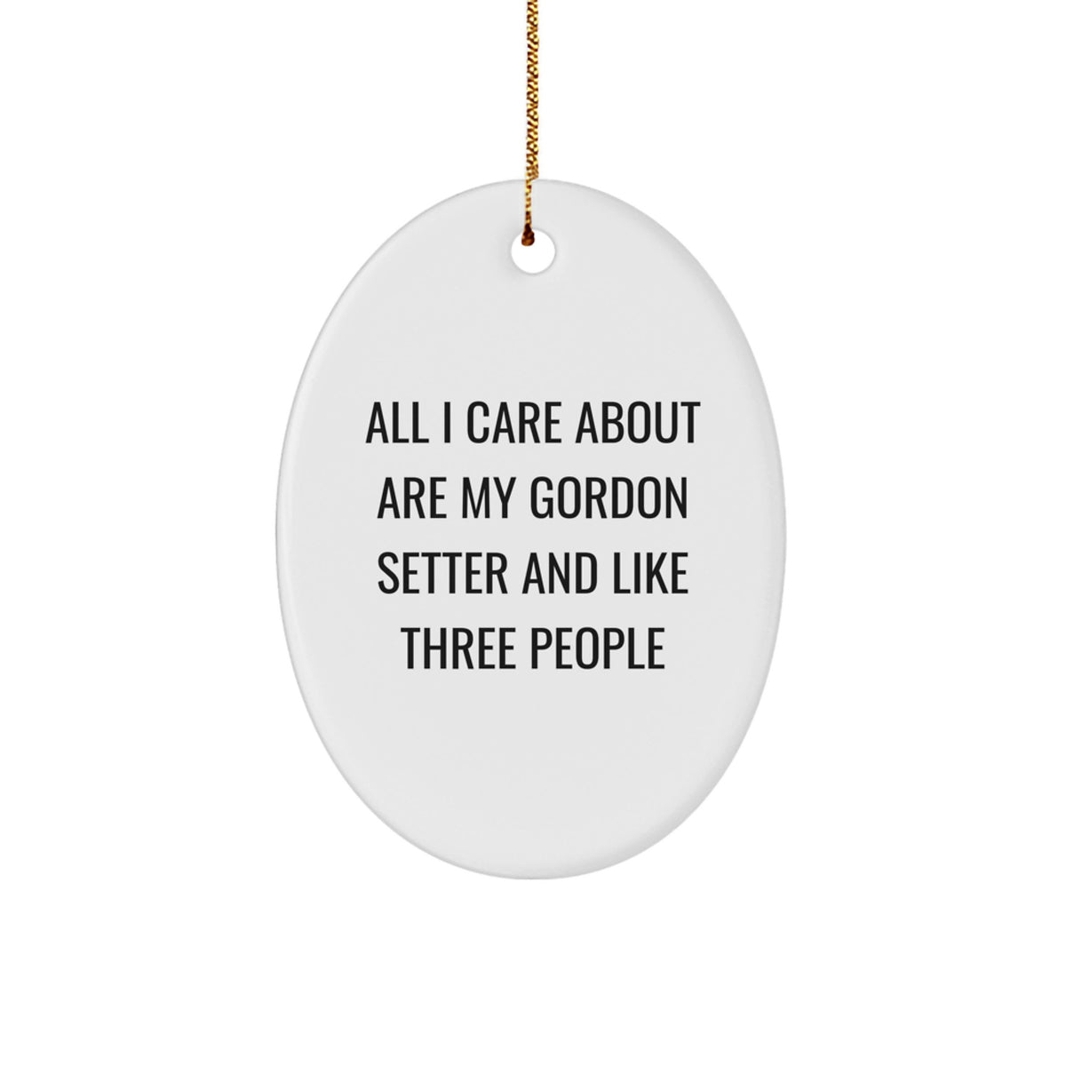 Unique Oval Gordon Setter Dog Ornament Gifts from Family for Christmas - Image 1