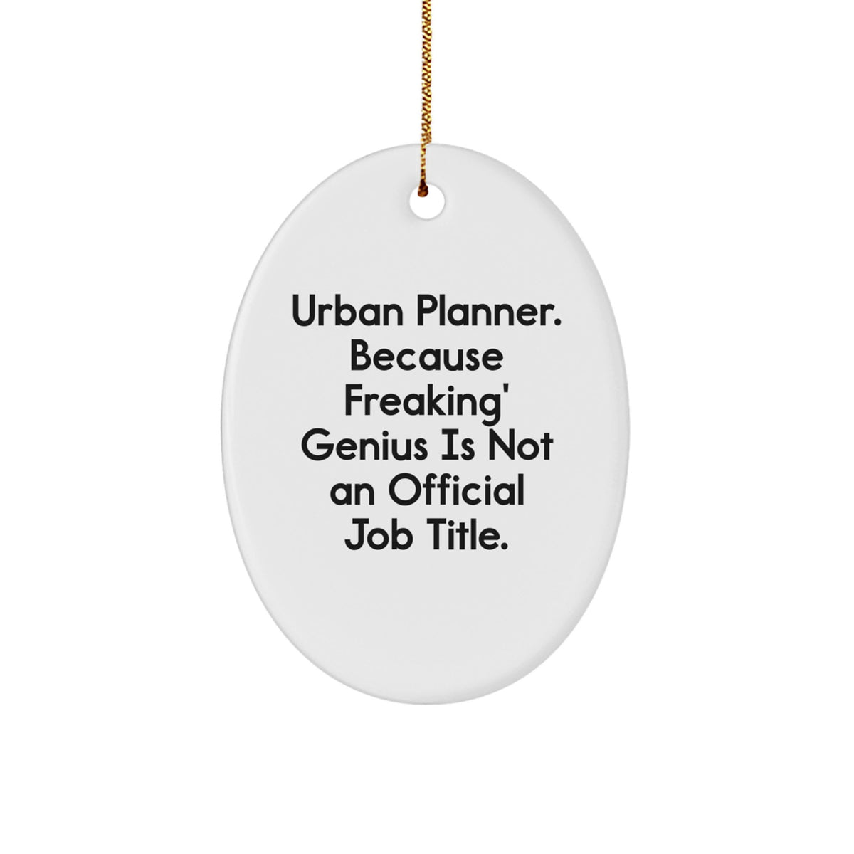 Urban Planner Oval Ornament Funny Quote Gifts from Friends and Family for Christmas - Image 1