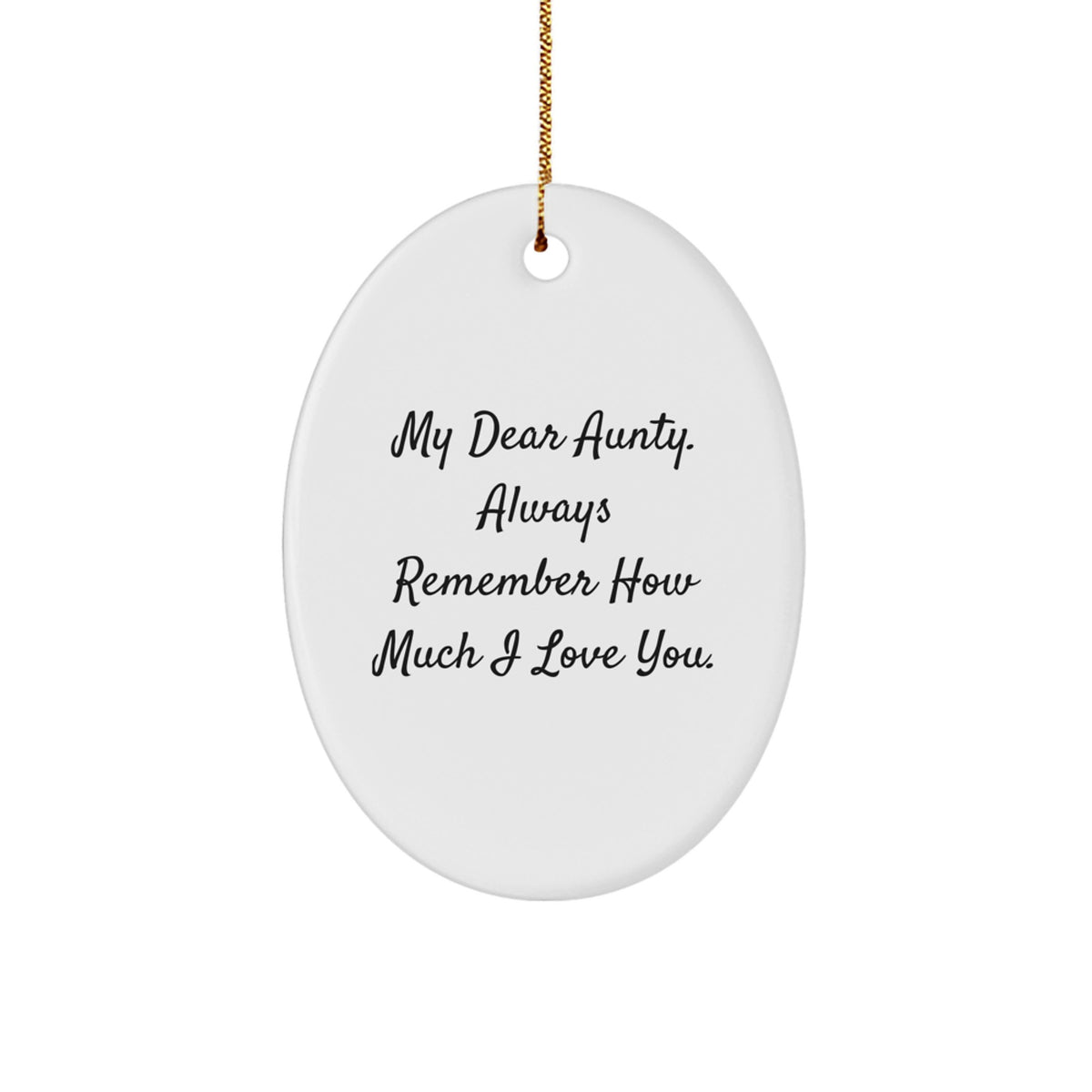 Aunty Gifts, Inspirational Quotes, Oval Ornament, Gifts from Family, for Aunty, Christmas Unique Gifts - Image 1