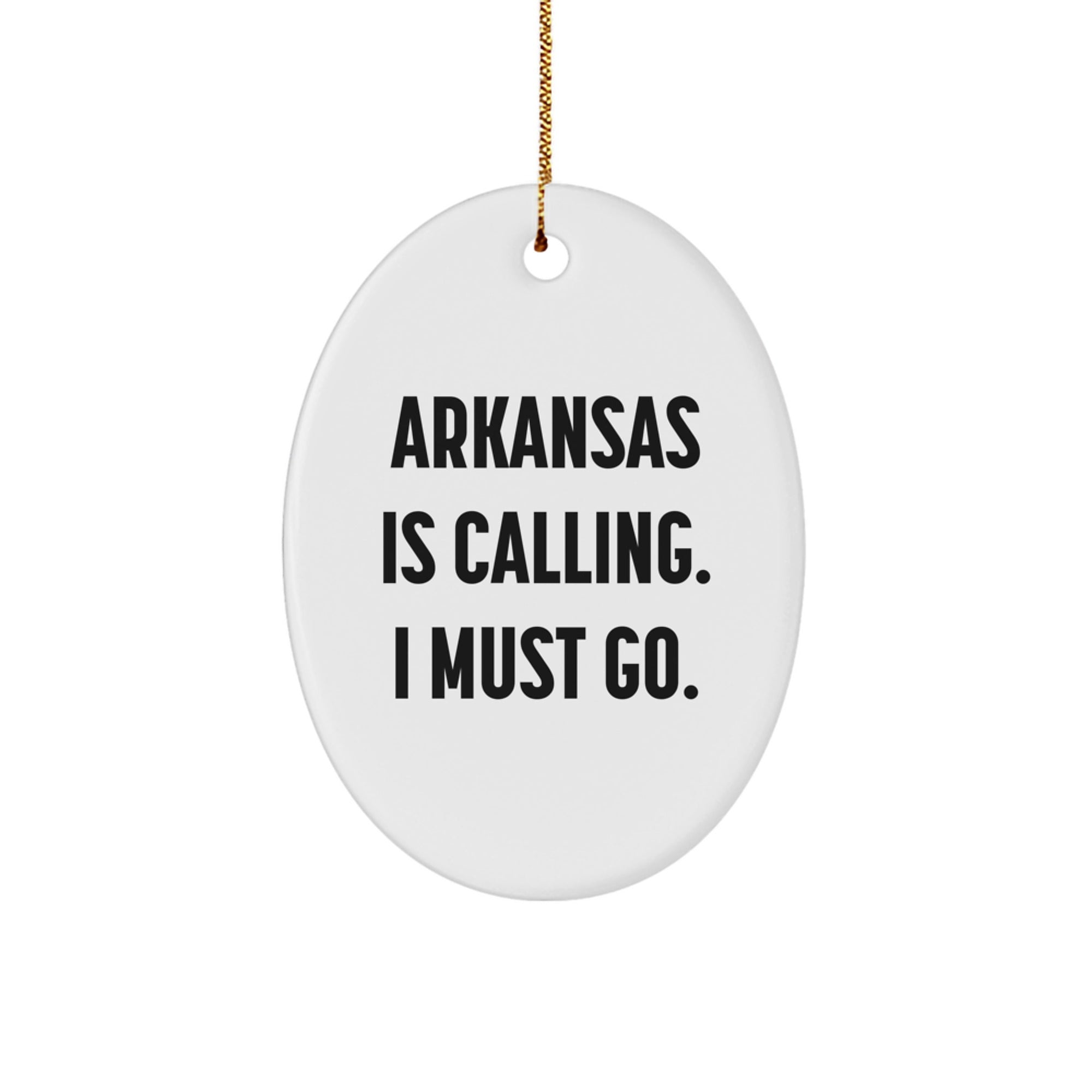 Funny Arkansas Oval Ornament Gifts from Friends to Family - Christmas Unique Decorations - Image 1